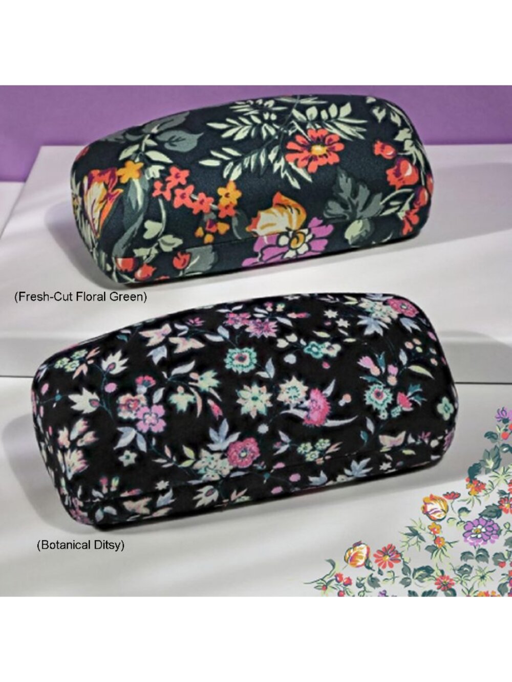 Vera Bradley Clamshell Eyeglass Case - SEA AIR FLORAL - Picture 7 of 14